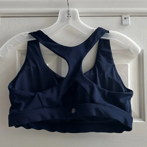 Athleta Interval Sports Bra D-DD Size M? no Size Tag Navy Gym Training Workout - Picture 3 of 5